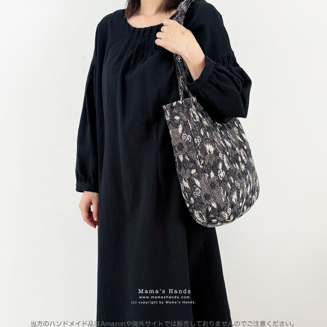 ⭐️5点売れました⭐️《上品な花模様 織り》チャコールグレー ラメ