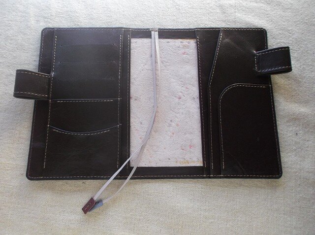 ほぼ日手帳対応 牛革文庫サイズ手帳カバー 刻印＆拭き染め | iichi