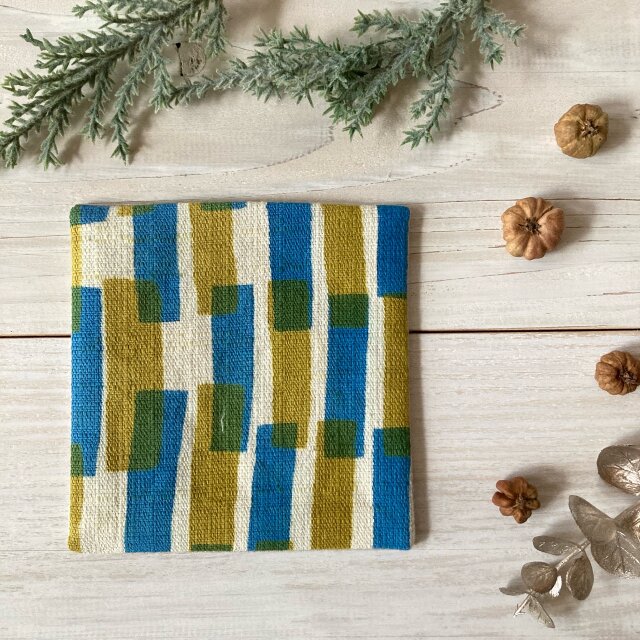 型染め コースター11センチ角「点線模様」