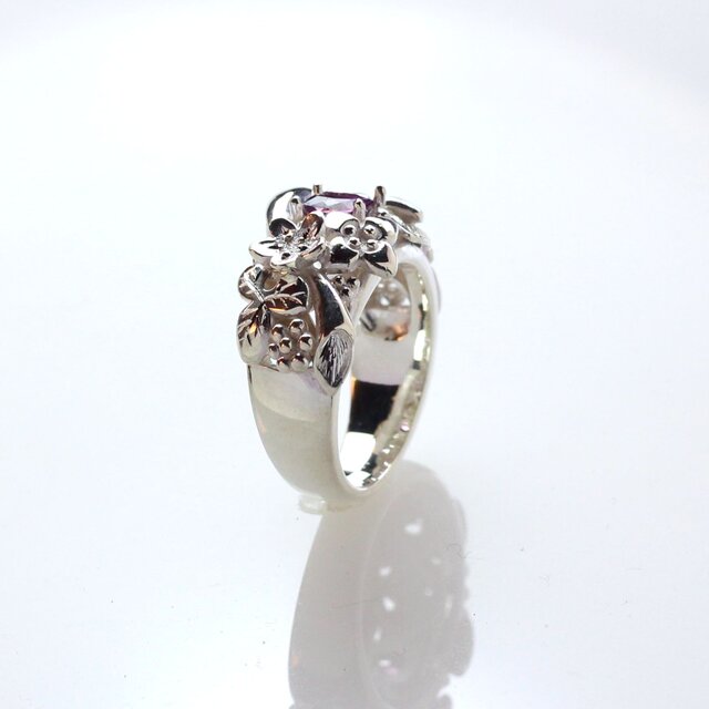 Sv925 グレープガーネットフラワーリング 0.55ct | iichi 日々の暮らし