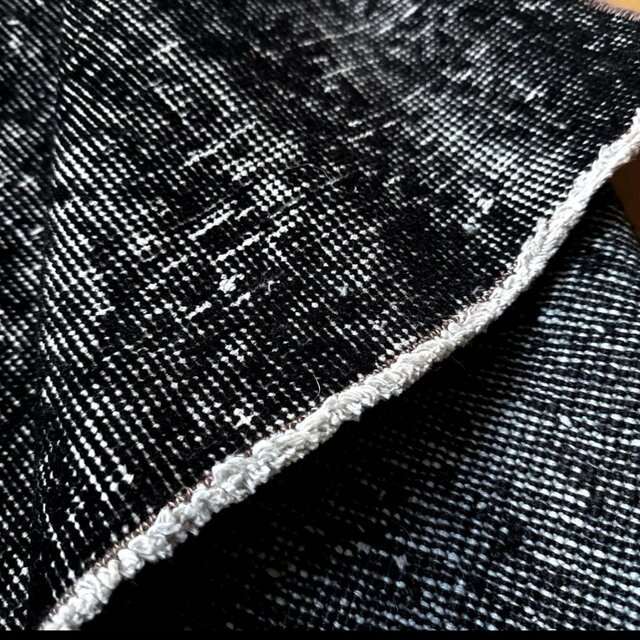 101-109×229 ブラックオーバーダイ ワンカラー トルコヴィンテージラグ