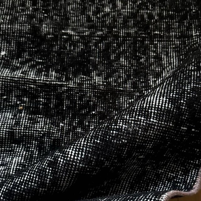 101-109×229 ブラックオーバーダイ ワンカラー トルコヴィンテージラグ