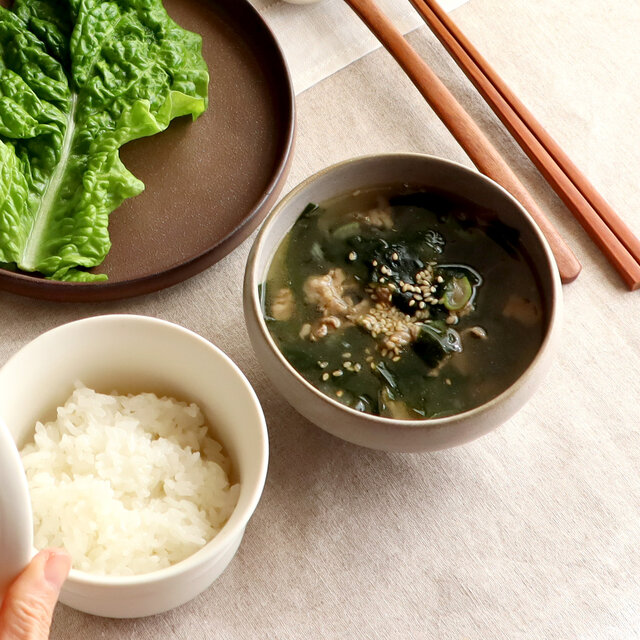 カフェオレ色のスープ鉢