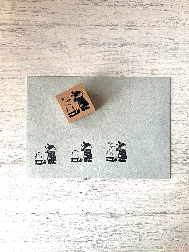 《赤ゴムスタンプ》あかりちゃんの「冬が大好き！」