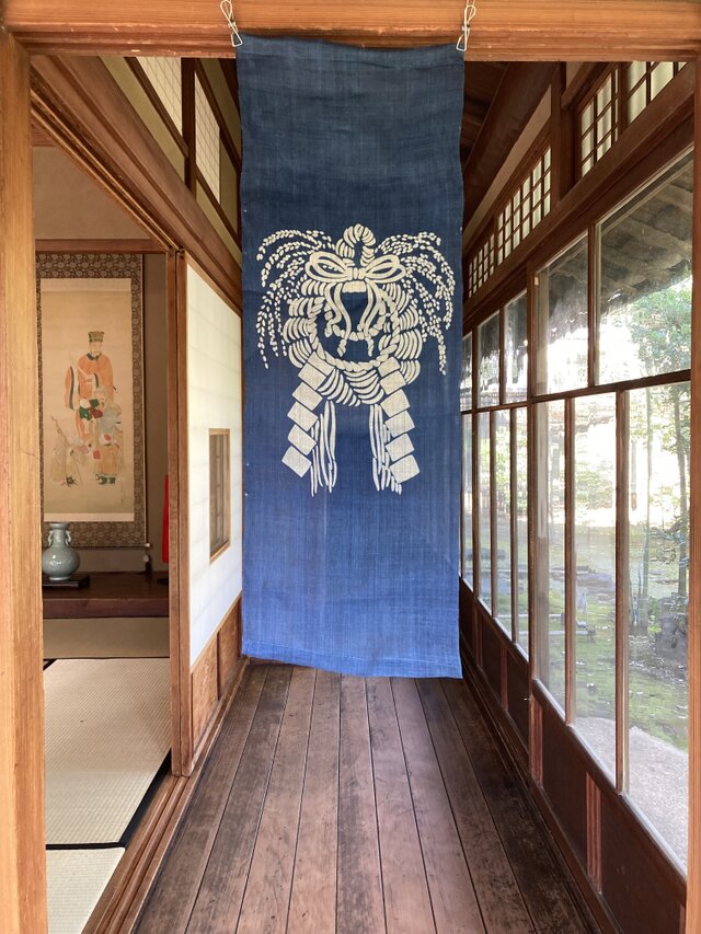 藍染　正月飾り　しめ縄　大サイズ