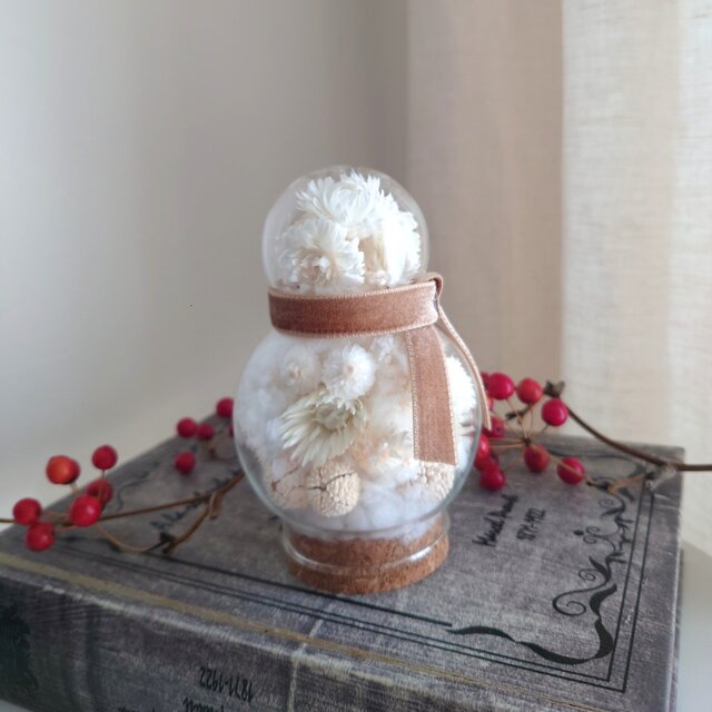 ドライフラワーのスノーマン#2