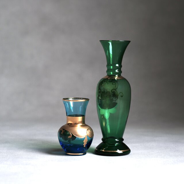 Venetian glass】イタリア製 / ヴィンテージ / 金彩エナメル手描き