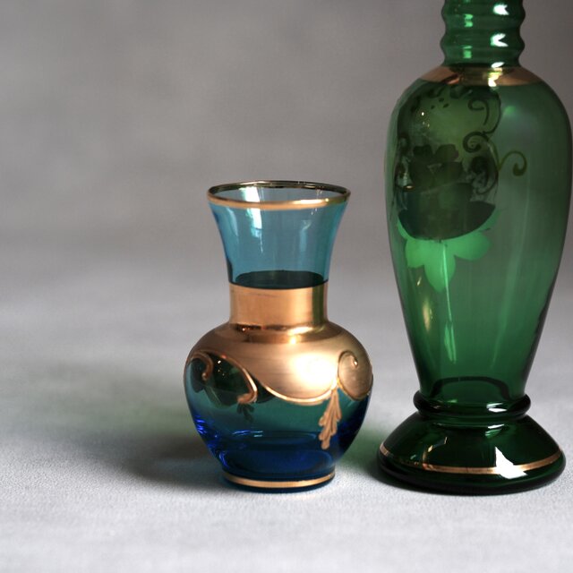 Venetian glass】イタリア製 / ヴィンテージ / 金彩エナメル手描き