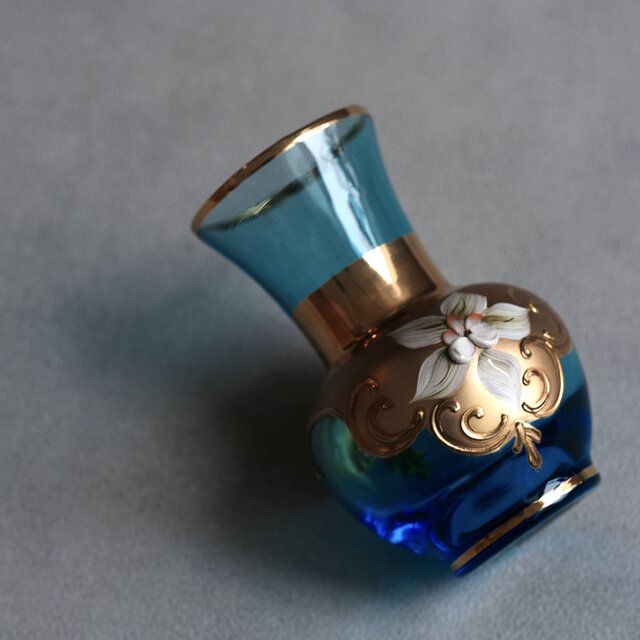 Venetian glass】イタリア製 / ヴィンテージ / 金彩エナメル手描き