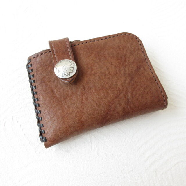 極厚！《シュリンクレザー》ベルト付き・Ｌ字ファスナー・コインケース・0343