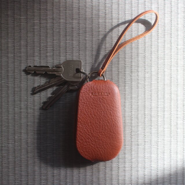 イタリアンレザー　キーケース　小判型