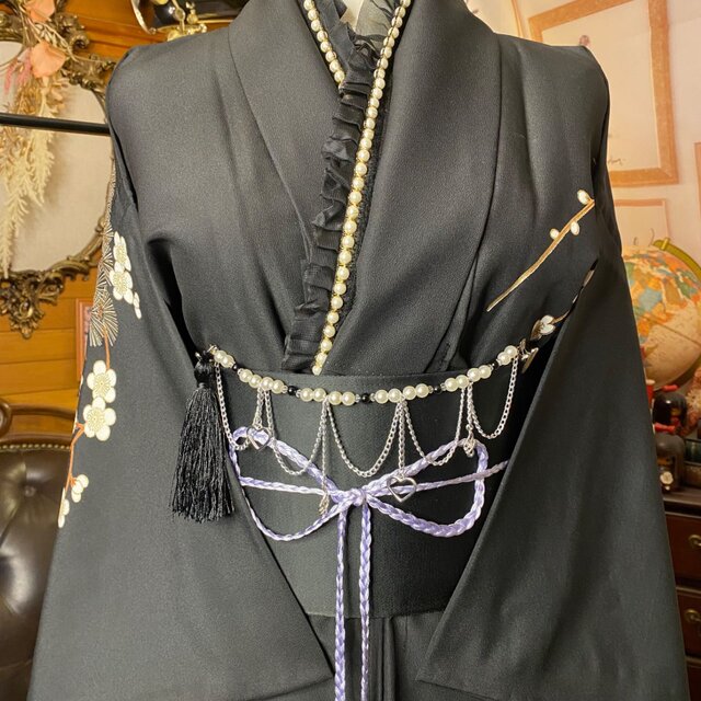 帯飾り 天然石 和洋折衷 和ロリータ ハンドメイド アクセサリー  幸運のアベンチュリンと金装飾が結ぶ、和のラグジュアリー Q-6 帯飾り 天然石 和洋折衷 和ロリータ ハンドメイド アクセサリー 幸運の