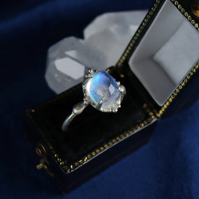 ムーンストーンの月光リング silver925 12.5号(サイズ直し可)