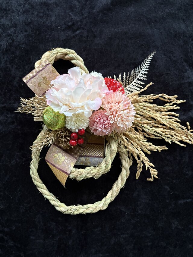  「華しらべ〜桃色〜」しめ飾り