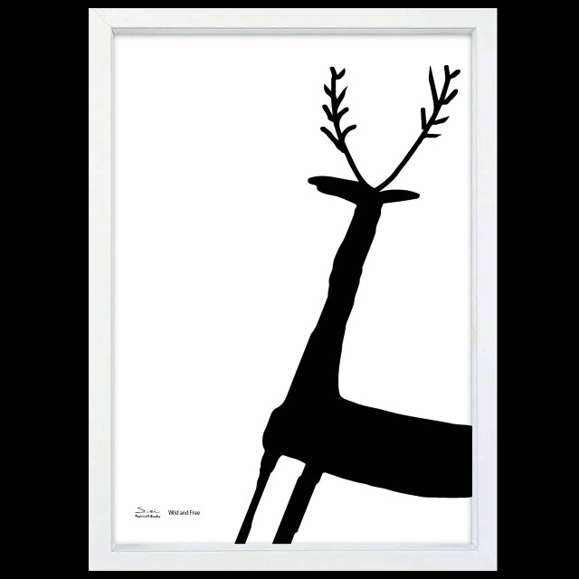Wild　トナカイ　送料無料 　イラスト　A4〜A0　ポスター　アートポスター　アート/sei検索新着順　3834