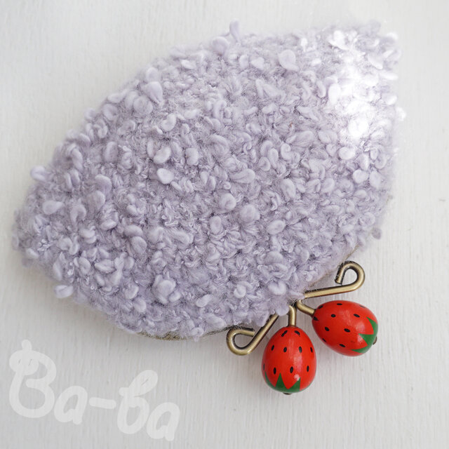 ばあば♪いちごのさらに大きめふわふわがま口（ichigo・C1792）