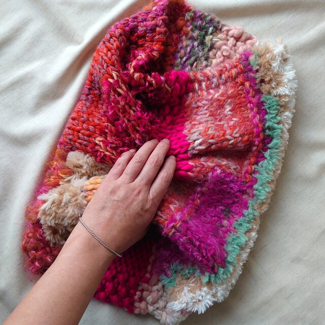 つぎはぎネックウォーマー/ローズガーデン