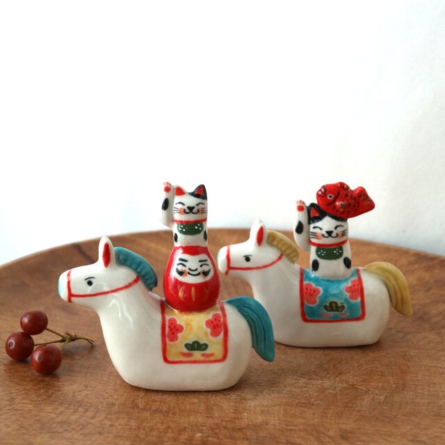 鯛招き猫乗せ福うま | iichi 日々の暮らしを心地よくするハンドメイド