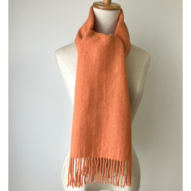 草木染ウールマフラー-インド茜染め | iichi 日々の暮らしを心地よく