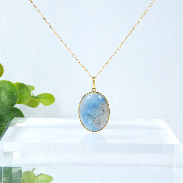 K18 ブルークォーツ ペンダントトップ CI006CIBSN