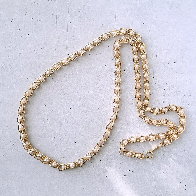 NAPIER》 caged faux pearl ネイピア ヴィンテージネックレス | iichi