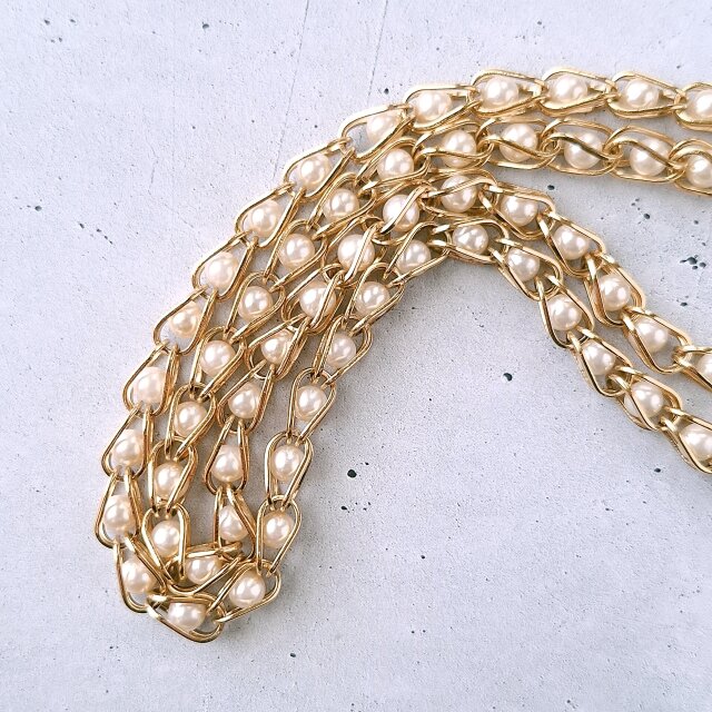NAPIER》 caged faux pearl ネイピア ヴィンテージネックレス | iichi