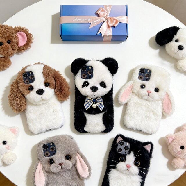 猫 スマホケース iPhone17/16 ケース ふわふわ 茶白ハチワレ Pixel