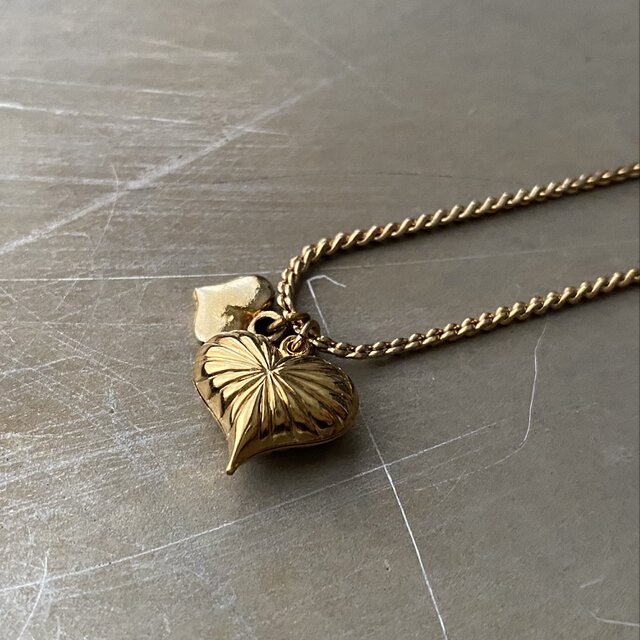 Vintage 70s-80s USA Sarah Coventry double heart necklace | iichi