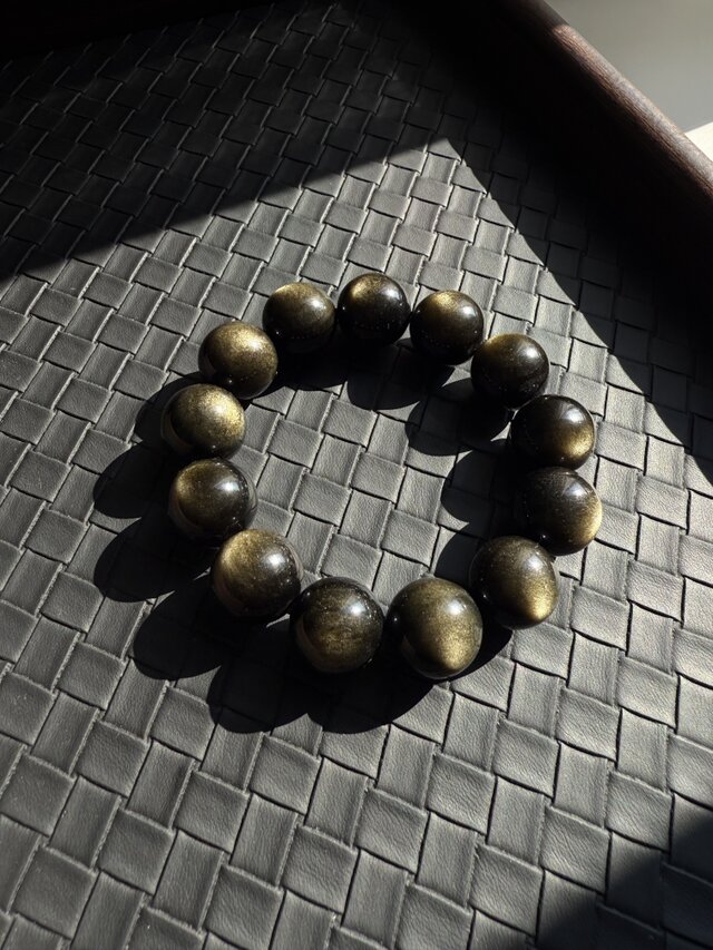 黒金・極上・ブラックゴールデンオブシディアン Gold Sheen Obsidian 開運 金運