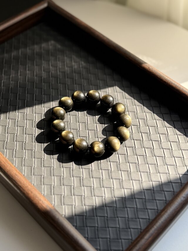 黒金・極上・ブラックゴールデンオブシディアン Gold Sheen Obsidian
