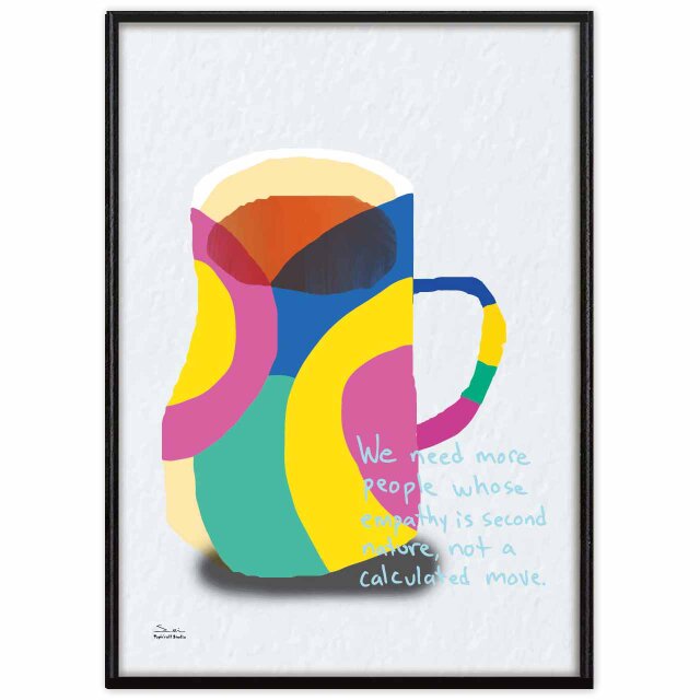 カップのカラフル　送料無料 　イラスト　A4〜A0　ポスター　アートポスター　アート/sei検索新着順　3838