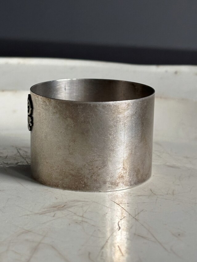 ナプキンリング クローバー モノグラム シルバー フランス