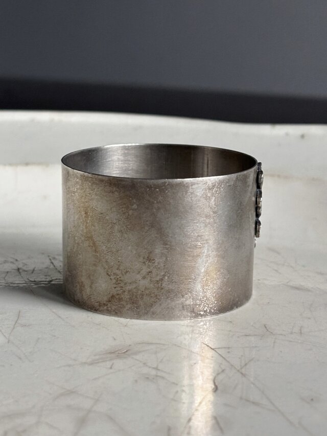 ナプキンリング クローバー モノグラム シルバー フランス