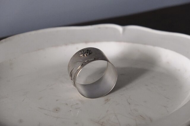 ナプキンリング すずらん ミュゲ モノグラム シルバー フランス