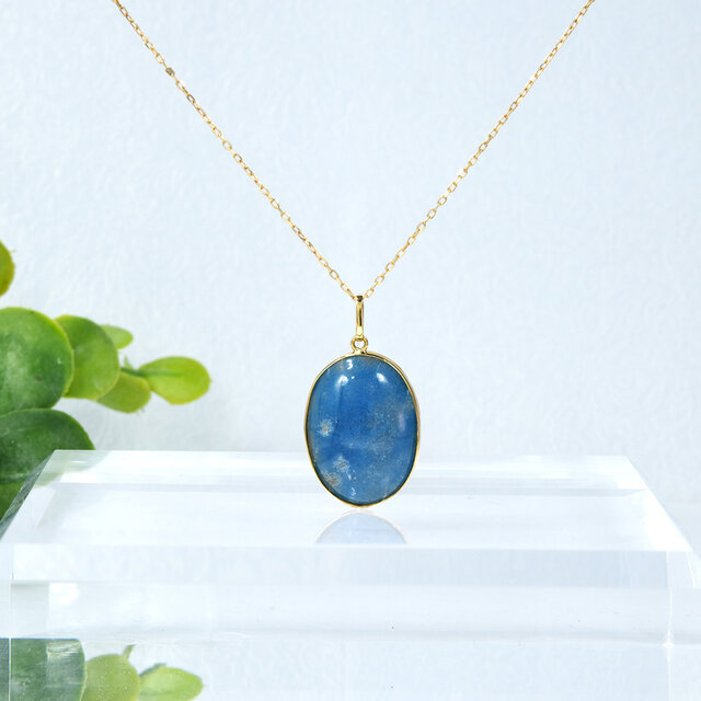 K18 ブルークォーツ ペンダントトップ CI007CIBSN