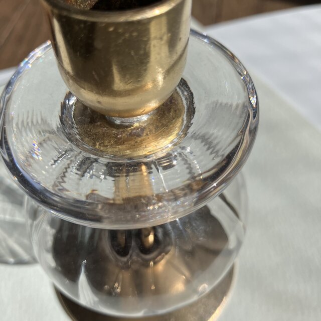 北欧＊エリック・ホグラン/キャンドルホルダー/クリア×ゴールド