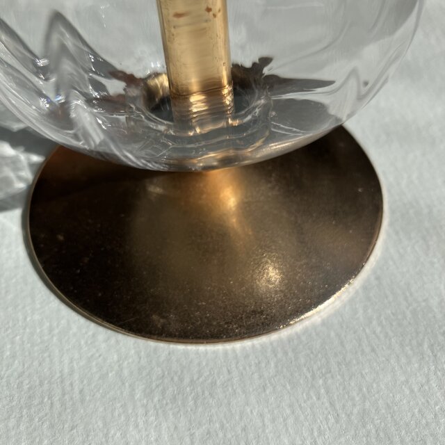 北欧＊エリック・ホグラン/キャンドルホルダー/クリア×ゴールド