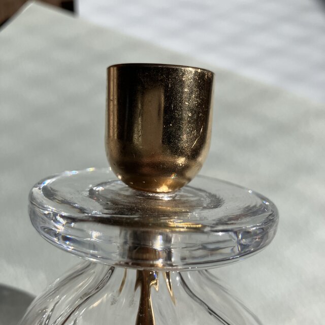 北欧＊エリック・ホグラン/キャンドルホルダー/クリア×ゴールド