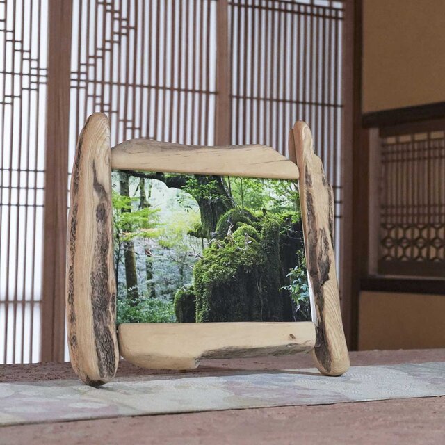 流木フォトスタンド 写真額 写真立て 木の額 流木アート 木の