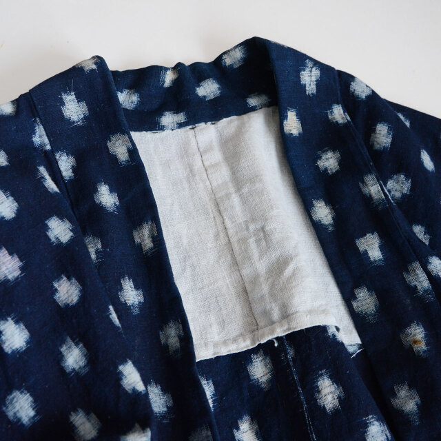 ぼた雪 雪ん子絣 野良着 藍染｜昭和中期 古布 木綿｜ジャパン