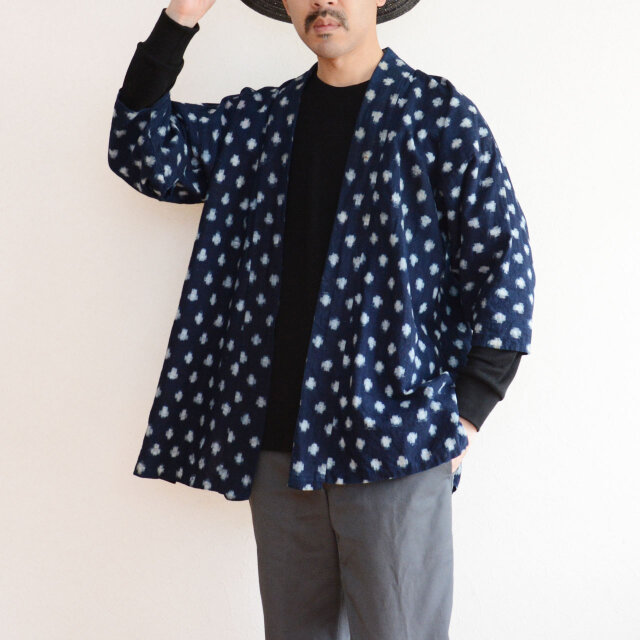 ぼた雪 雪ん子絣 野良着 藍染｜昭和中期 古布 木綿｜ジャパン