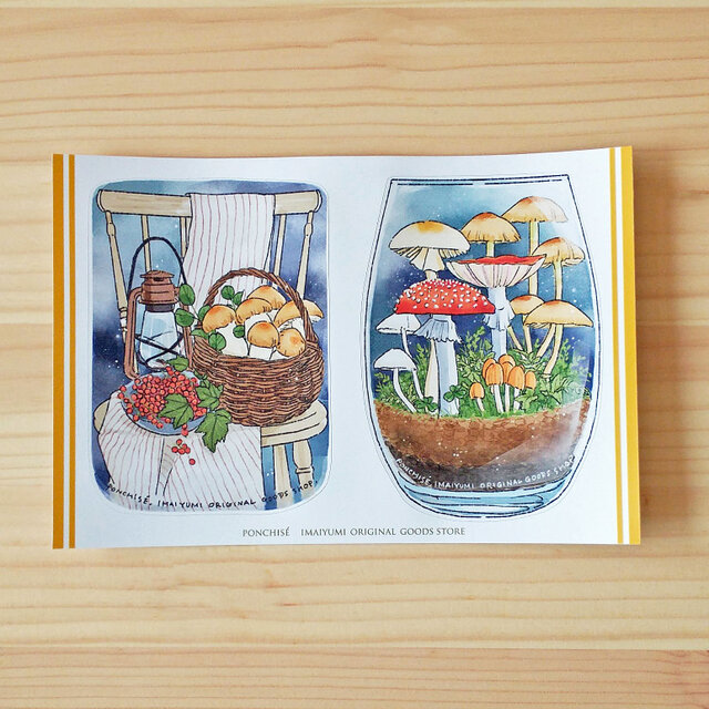 キノコのステッカー