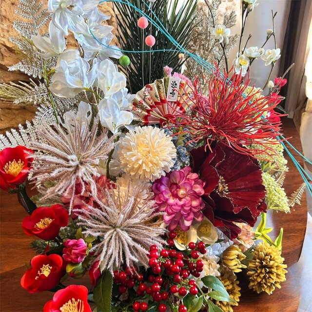 光触媒 人工観葉植物 ウォールグリーン フェイクグリーン 正月アレンジ 