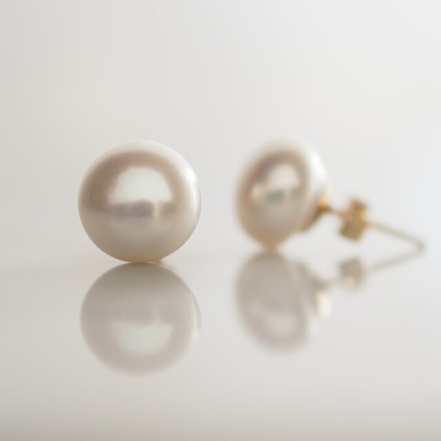 淡水パールの1粒14kgfピアス／日本製ニッケルフリークリップ式イヤリング