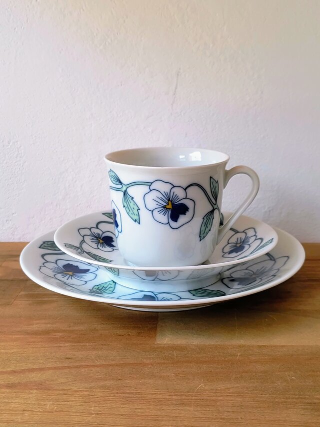 Rörstrand / ロールストランド / Sylviaシリーズ / トリオセット（コーヒーC/S + プレート）③