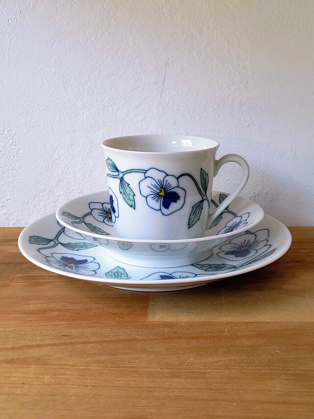 Rörstrand / ロールストランド / Sylviaシリーズ / トリオセット（コーヒーC/S + プレート）④