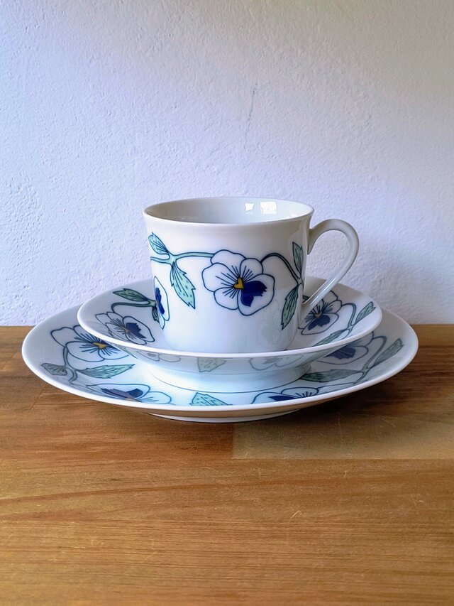 Rörstrand / ロールストランド / Sylviaシリーズ / トリオセット（コーヒーC/S + プレート）⑤