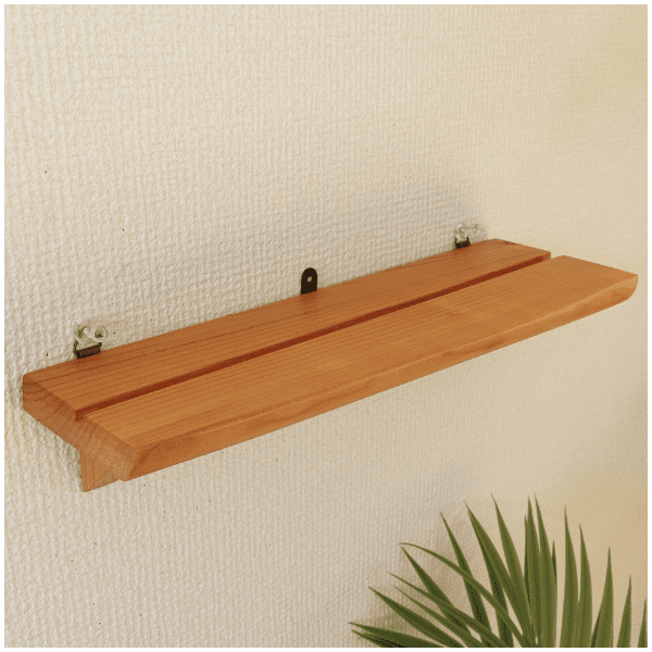 【耳付き無垢材の飾り棚】簡易神棚・お札立て／ウォールシェルフ・お部屋やお店の壁面装飾／季節物の飾り棚／留めピン固定で賃貸でも安心