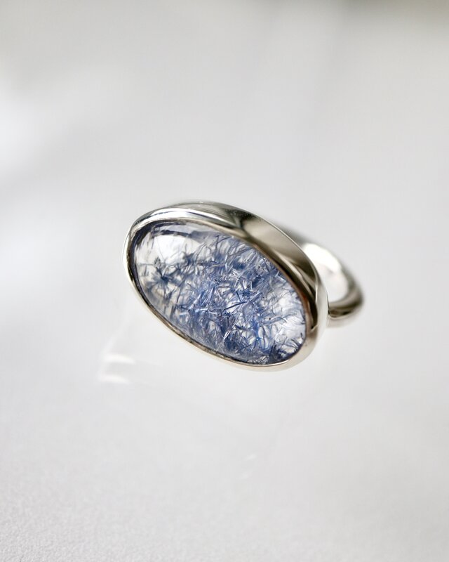 [深海庭園dumortierite in quartz]ring