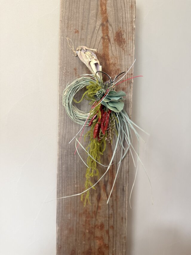 迎春のしつらえ　しめ縄飾り｜根付きレモングラス